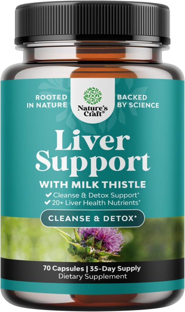 Liver Cleanse and Detox  Repair Formula - Herbal Liver Support Supplement with Milk Thistle Dandelion Root  Artichoke Extract for Liver Health - Silymarin Milk Thistle Liver Detox Capsules